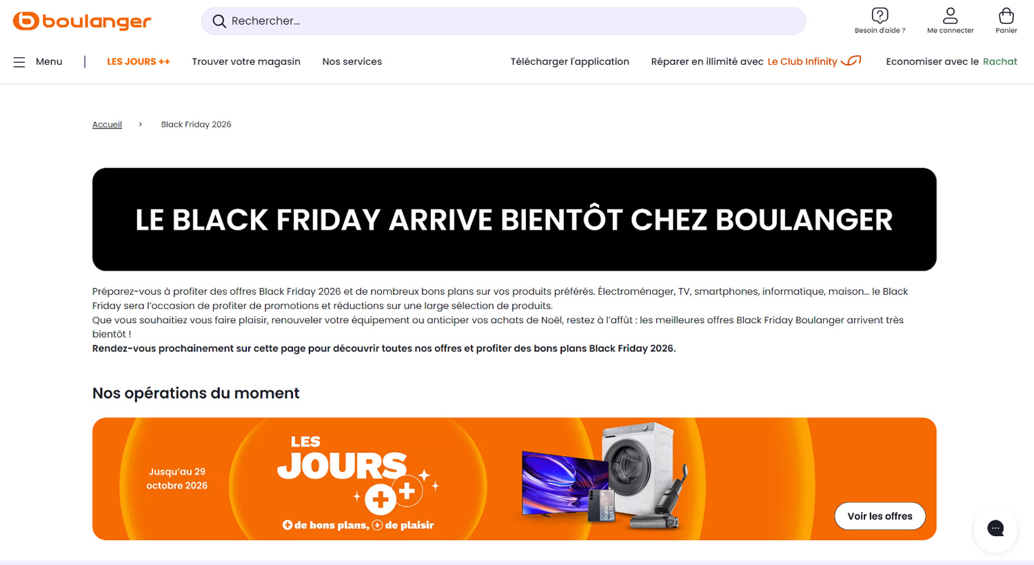 Black Friday Boulanger 2026